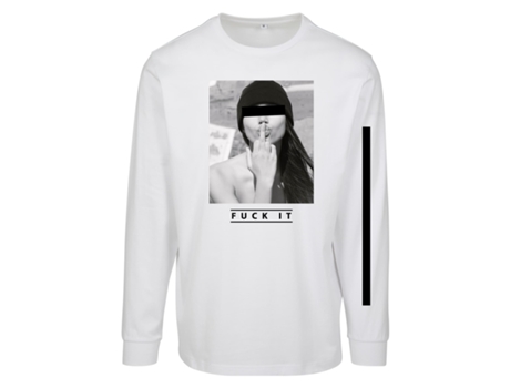 Sudadera de Hombre MISTER TEE Fuck It Blanco (S)