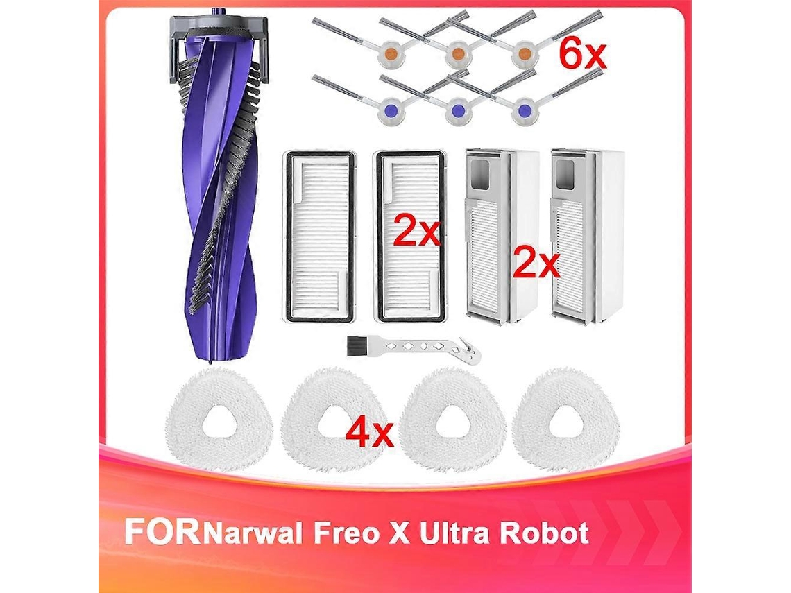 16-piece Accessories Replacement For Freo X Ultra Robot Vacuum, Complete Accessory Kit