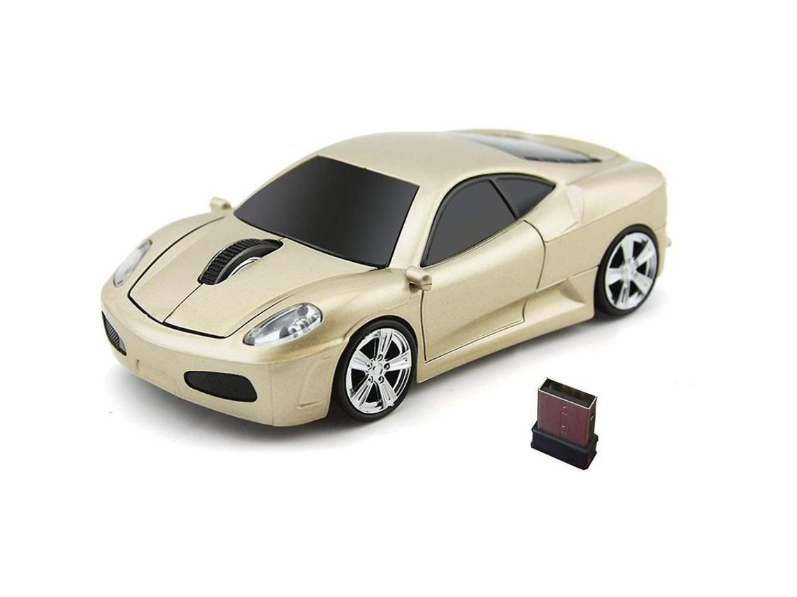 Ratón Inalámbrico Ergonómico Con Forma De Coche, Óptico, Con Receptor Mini Usb De 2,4 Ghz Para Portátiles Windows.