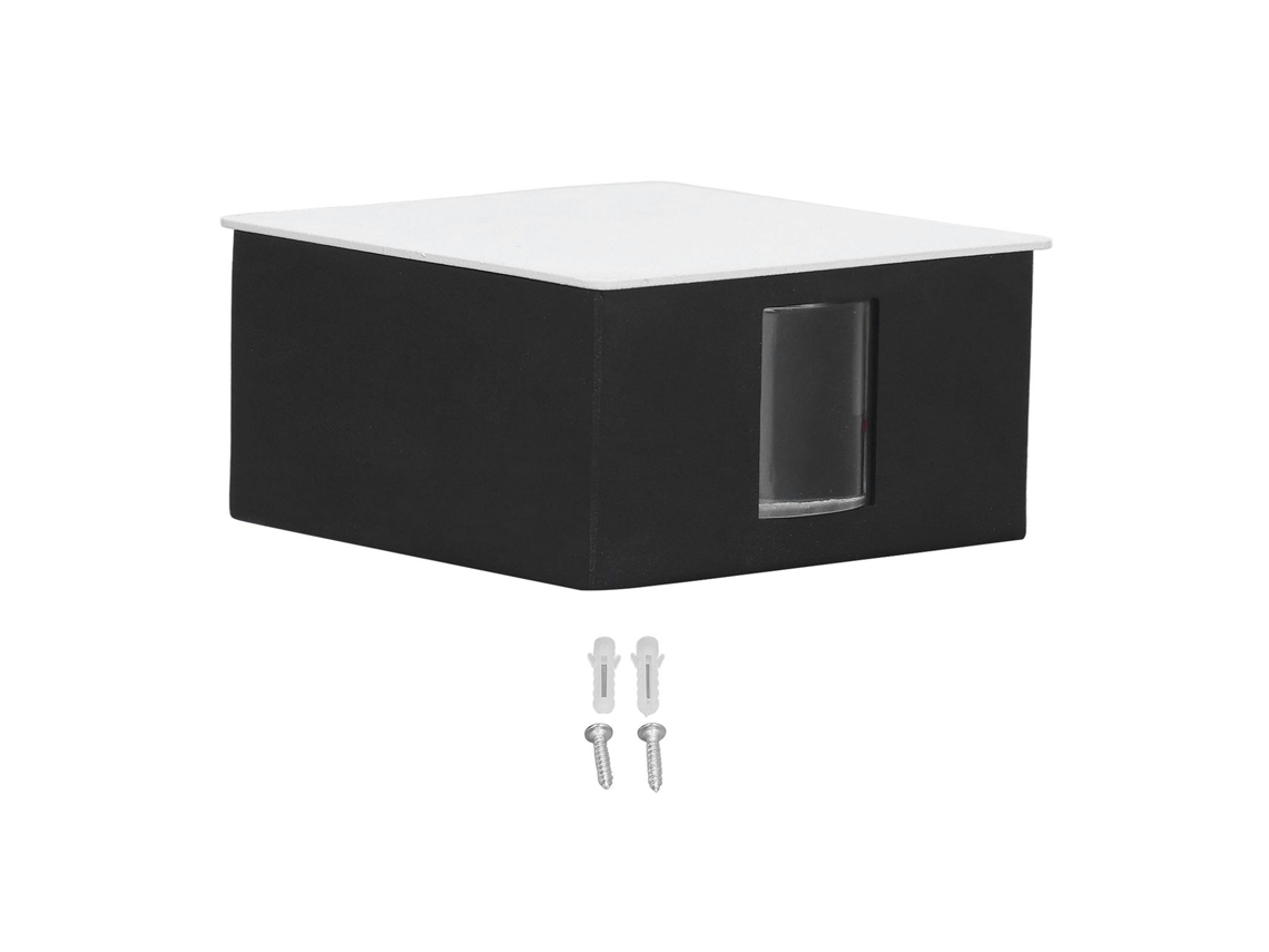 2026-lámpara De Pared Led Beam Cuadrada Retro Luz Cálida 3w Iluminación Unilateral Ac85-265v Para Hotel Shell Blanco