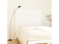 Cabecero De Cama De Pared Madera Maciza Pino Blanco 140x3x110cm