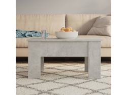 Mesa de Centro de Apoyo 79X49X41 Cm Madera Procesada Gris Cemento