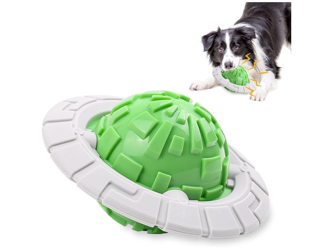 2026-2629-juguete De Masticar Indestructible Para Perros, Pelota Con Sonido, Interactivo Para Perros Pequeños Medianos Y Grandes (verde)
