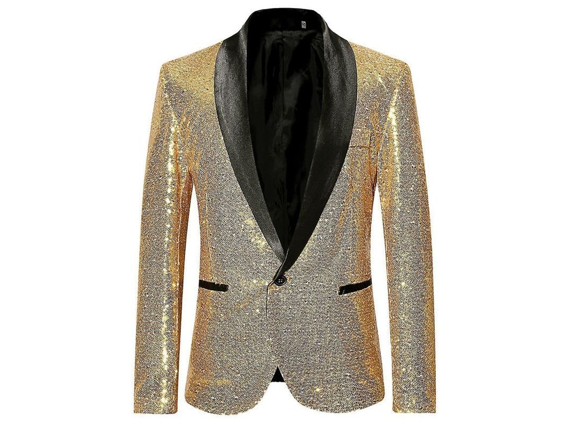 2026-chaqueta De Traje Mystdiy Para Hombre Con Lentejuelas Y Un Botón Para Bodas Fiestas Cenas