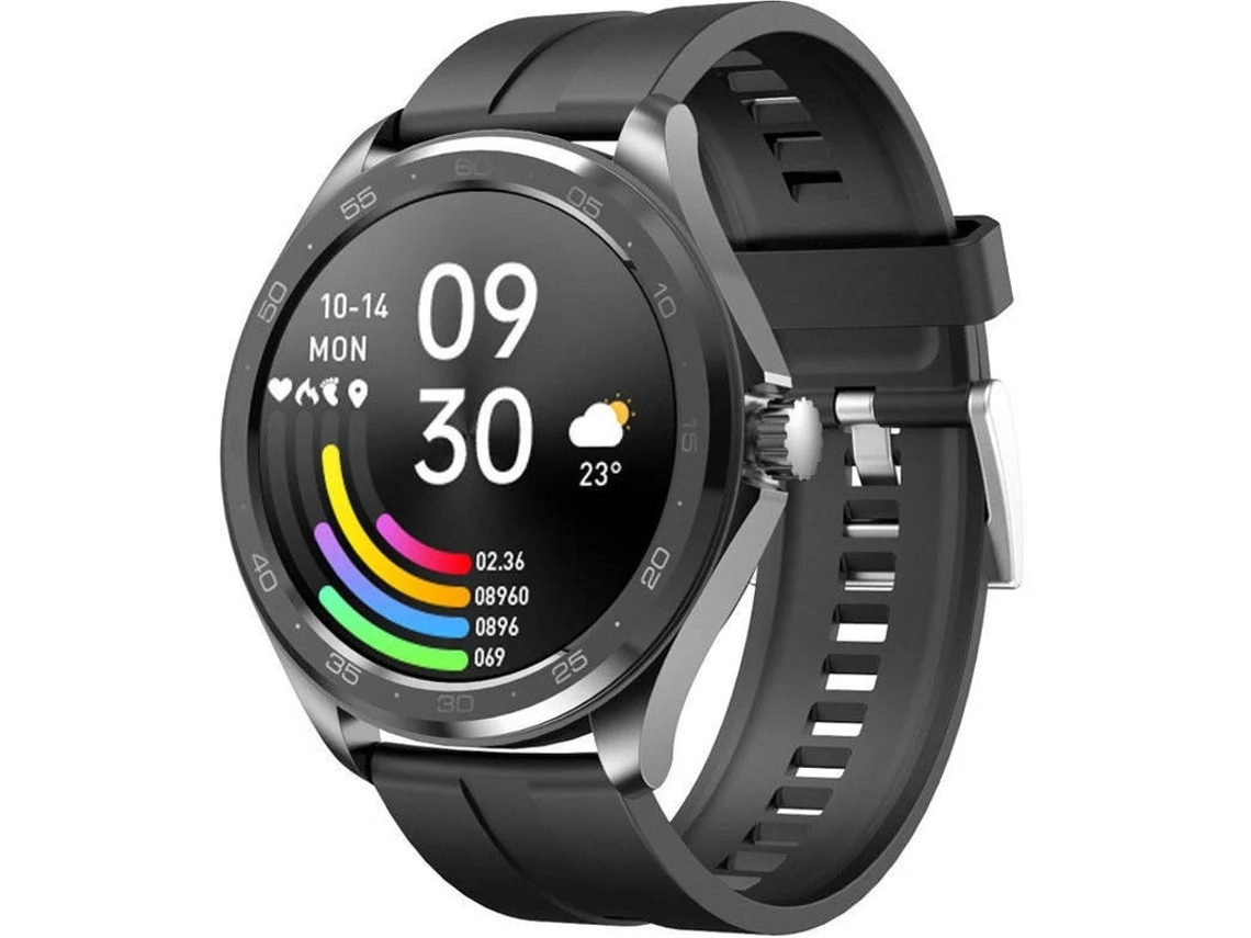 Reloj inteligente F10 IP67 resistente al agua con pantalla redonda IPS de 1,28 pulgadas y pulsera inteligente Bestvite (negro)