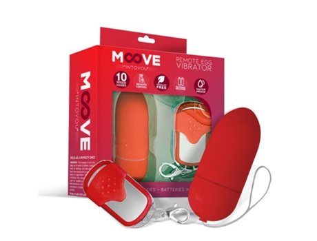 Huevo Vibrador Con Control Remoto Rojo MOOVE