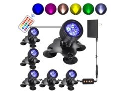 2026-kit De Luz Sumergible Rgb Con Control Remoto, Ángulo De Iluminación Rotatorio, Resistencia Al Agua Ip68 Para Piscina, Jardín Y Exteriores