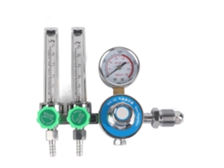 Regulador De Argón Con Doble Caudalímetro Wx-55x-2l Cga540, Métrico, 0-4000 Psi, Aleación De Zinc.