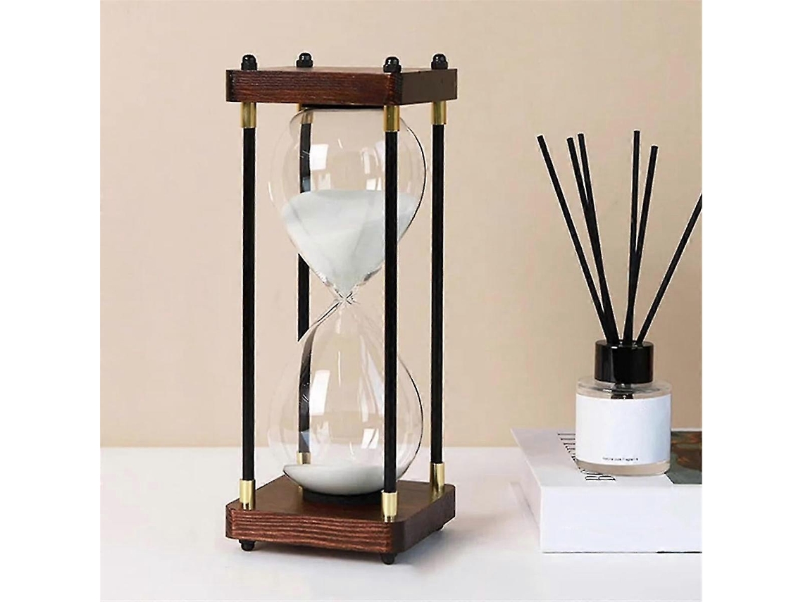 Reloj de arena grande de 60 minutos, modelo 2025, color arcoíris, blanco