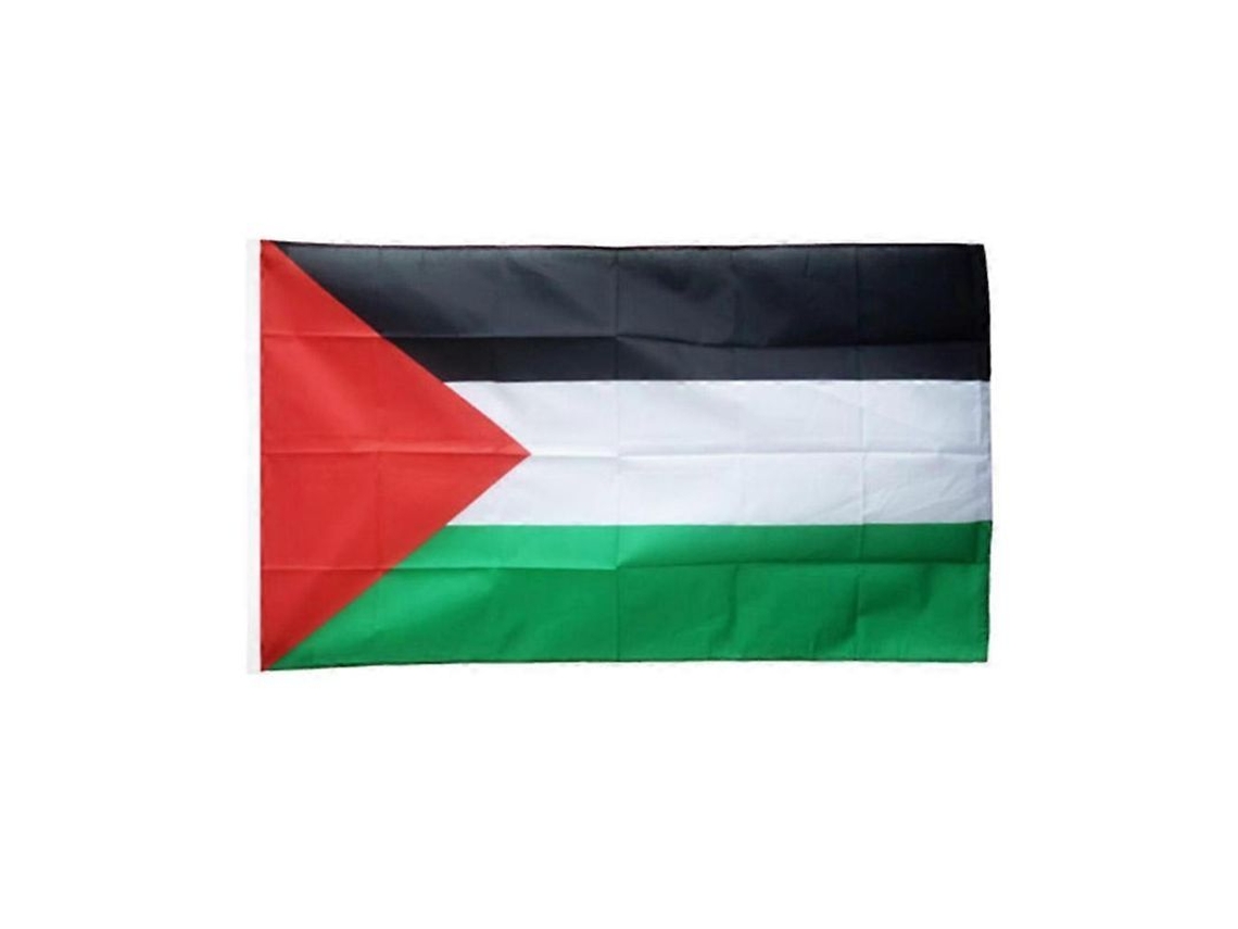 Bandera Palestina Bordada, Tejido De Poliéster, 90x150cm, Negra