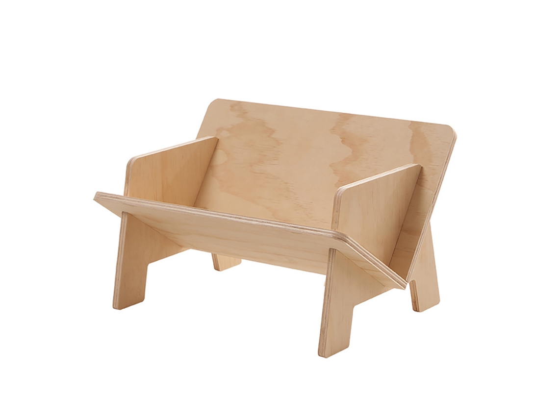 Estantería De Libros Inclinada De Madera Con Soporte Triangular En V, Estante Para Mesa De Oficina Y Dormitorio