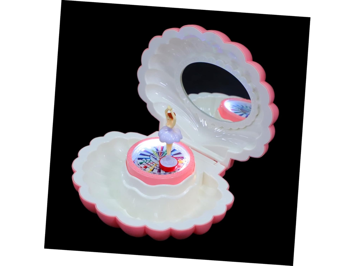 1 Joyero Musical Giratorio Con Luz De Colores - Creativo Para Niñas