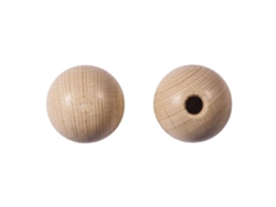 Bolas de Madera Rayher Ø 25 Mm Semiperforadas 6 Piezas