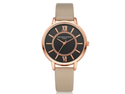 Reloj De Pulsera Gaiety Para Mujer, Correa De Pu, Esfera En Forma De Corazón, Movimiento De Cuarzo Analógico, Oro Rosa.