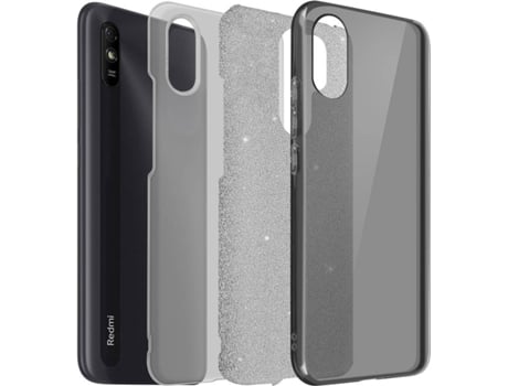 Carcasa Xiaomi Redmi 9A/Redmi 9AT AVIZAR Brillante Negro