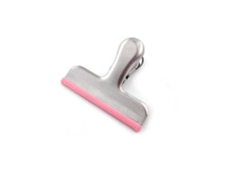 Soporte Para Bolsas De Chips De 10 Piezas, Silicona Sin Bordes Afilados, Sellado Hermético, Acero Inoxidable, Rosa 3 Pulgadas