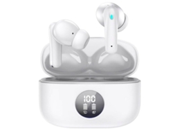 YEMAESRE Tws Diseño Pantalla Led Bluetooth Auriculares Impermeables Blanco