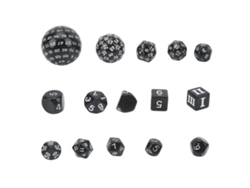 Juego De 15 Dados Poliédricos Acrílicos D3 A D100 Para Juegos De Rol De Mesa.