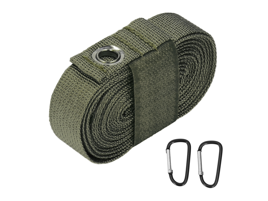 Correa De Extensión Multifuncional De Nailon Para Tiendas De Campaña - Verde Militar