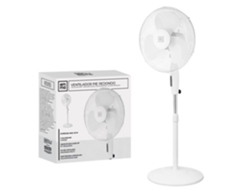 Ventilador Emma Pie - Ultrasilencioso - 45 W - Bajo consumo - Alta potencia en 3 velocidades - Altura modular - 3 aspas dobles (blancas, tipo pastel)