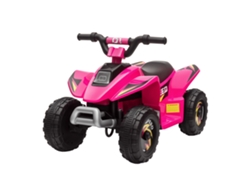 Quad Eléctrico Infantil, 6v, Marcha Adelante/atrás, 18-36 Meses, 20 Kg, Rosa, 72x40x45,5