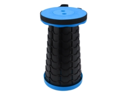 Anub banco Telescópico Portátil de Plástico Abs Pp Resistente com Grande Capacidade de Carga para Pesca Camping Viagem Azul