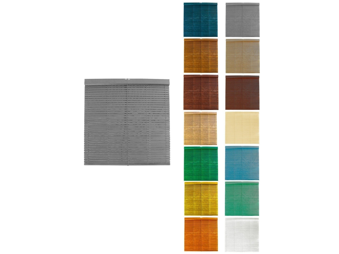 Persiana De Madera Alicantina Con Polea Metálica - Estor Enrollable Para Ventanas, Puertas, Salón Gris (pintada) 85 X 200 Cm
