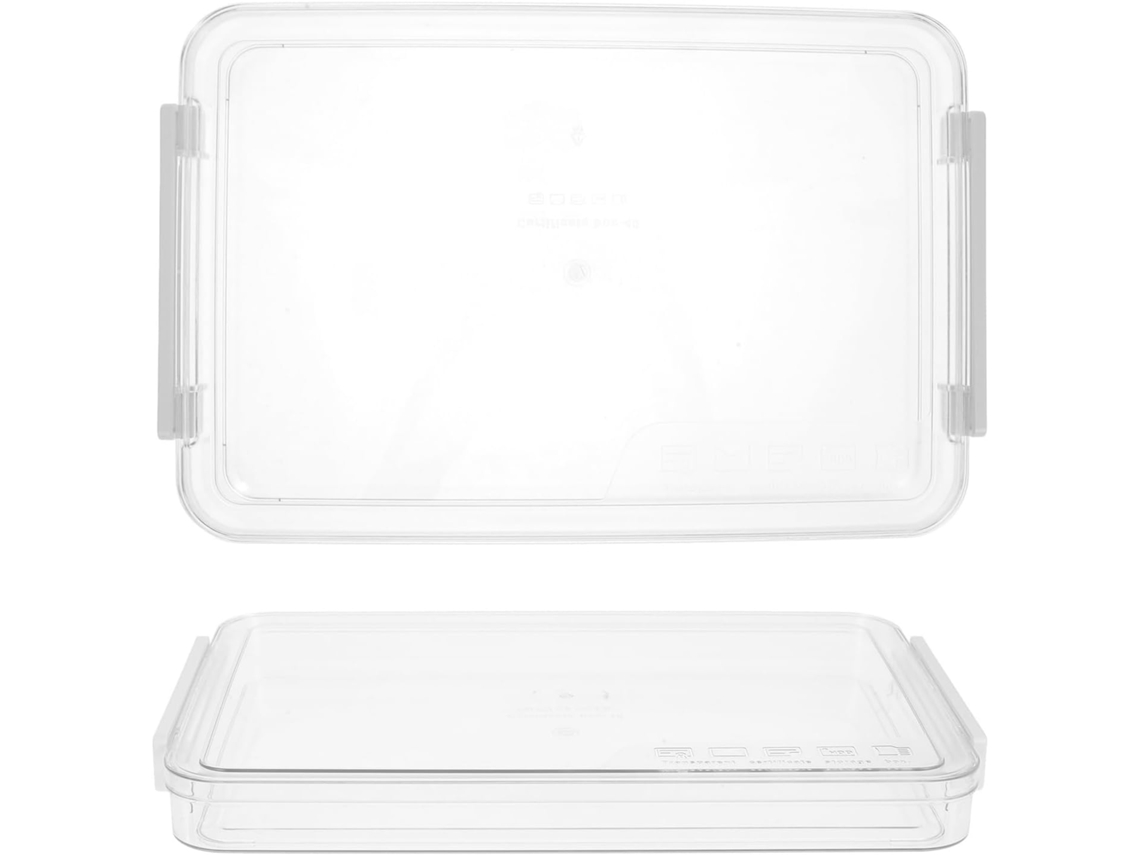 Caja De Almacenamiento De Plástico De 2 Piezas Para Archivos Planos