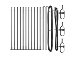 Juego de 13 postes de acero gris para cercas