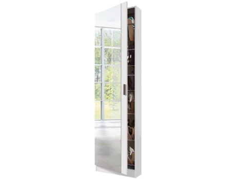 Zapatera HABITDESIGN 1 Madera Blanco (Blanco Brillo - Melamina - 50 x 180 x 20cm)
