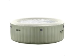 Spa hinchable Intex con hidromasaje de burbujas, verde oliva, para 6 personas, 216 x 71 cm.
