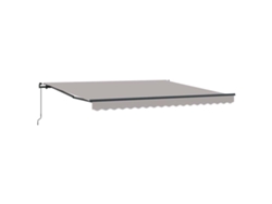 Maison Exclusive - Toldo Retráctil Gris Claro 400 X 350 Cm Poliéster Y Acero