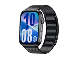 Bracelete Para Huawei Watch Fit 4 / Fit 4 Pro / Fit 3 - Aço Inoxidável Magnético - Formato De I Preta