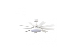 Ventilador Dc Pireo 36w Blanco 9 Aspas Blanca/haya 6 Vel 3Colores 3800lm 132d con remoto, Memoria Y Temporizador FABRILAMP