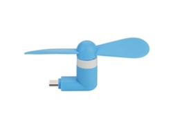 Ventilador Usb Mini Portátil Ultra Silencioso Micro Usb Para Smartphones Android Otg Azul