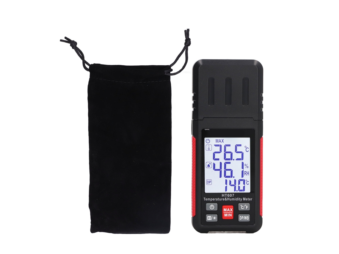 Medidor Portátil De Temperatura Y Humedad De Alta Precisión, Higrómetro Abs, Termómetro Y Detector De Temperatura Ht607