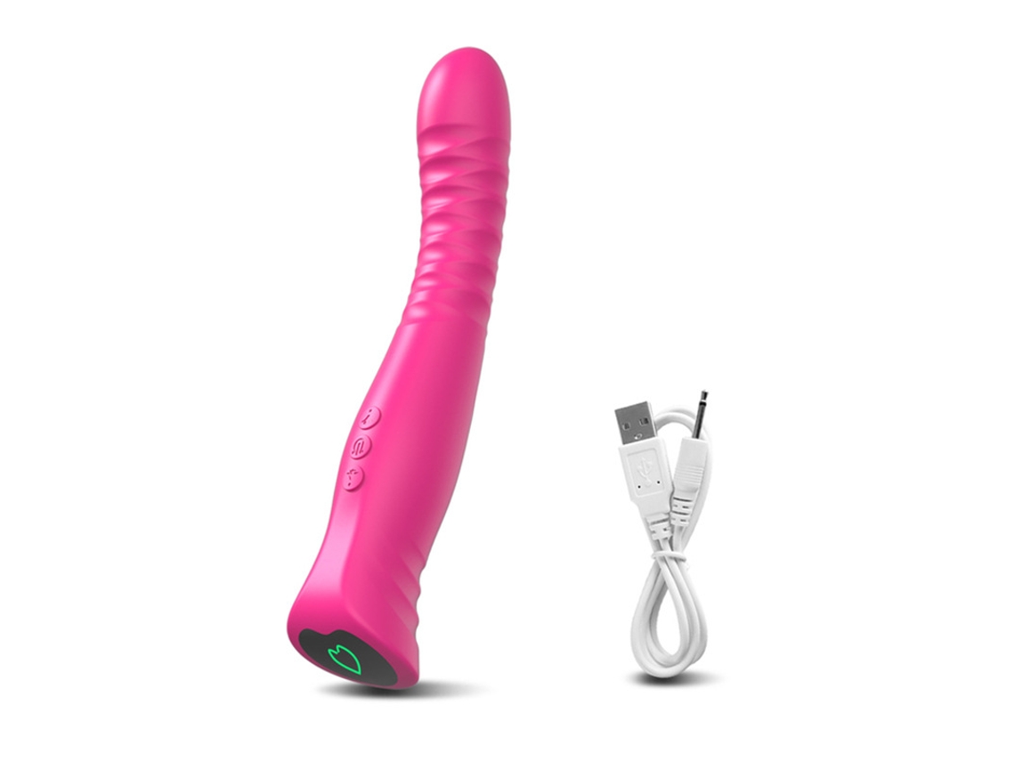 Vibrador De Masaje De Silicona Con 10 Modos De Vibracin Para Mujeres (rosa Roja) Yizhood