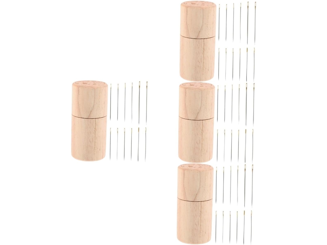 Juego de 2 estuches compactos portátiles para agujas de coser