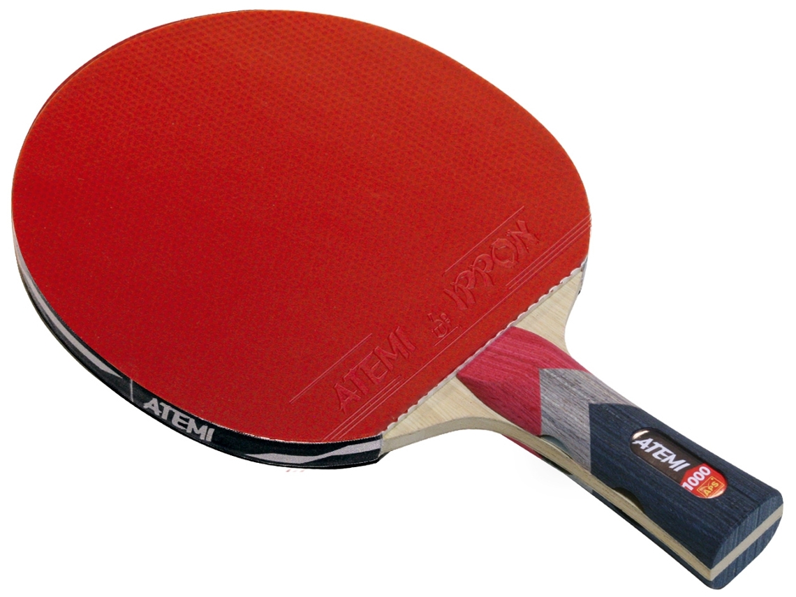 Raqueta de tenis de mesa Atemi 1000 cóncava ITTF de calidad de competición multicolor