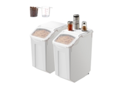 Recipiente hermético Succebuy de 4,5 galones (20 L) para almacenar ingredientes (paquete de 2)