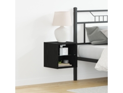 Mueble Para Tv | Mueble De Salón | Cabinet De Tv Led Negro Roble 30x28,5x30 Cm Madera Reciclada Wsd533649