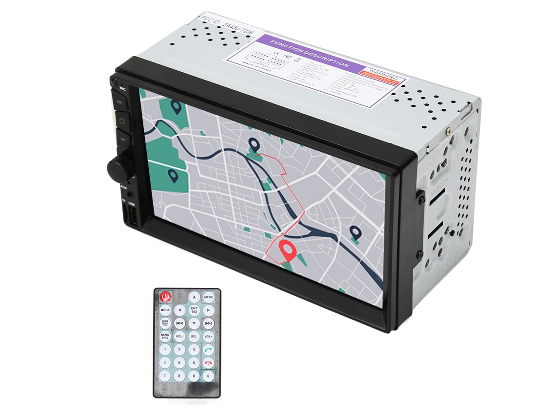 Estéreo para coche con pantalla táctil de 7 pulgadas, Bluetooth 5.0, AM, FM, MP3, USB, espejo de teléfono, control remoto, reproductor MP5 para conducir y llamadas.