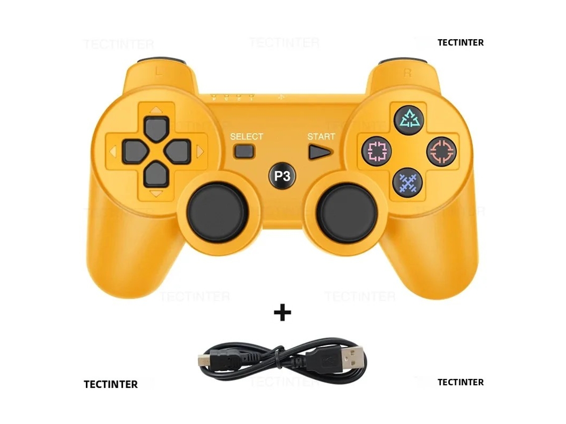 (oro) Controlador Bluetooth, Joystick Inalámbrico De Seis Ejes, Batería Incorporada, Compatible Con Sony.