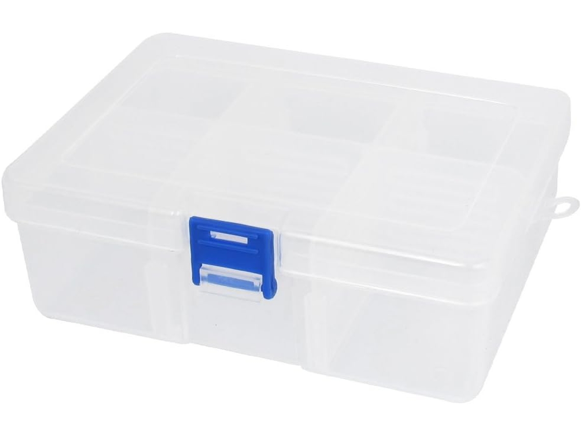 Caja de almacenamiento impermeable CHABERLU, blanca, 6 compartimentos, 160