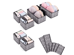 EIOORORRIY Organizador Para Gavetas De 6 Peças, Caixas De Armazenamento Do Pará, Roupa Íntima, Sutiãs, Meias, Gravatas, Lenços E Calcinhas