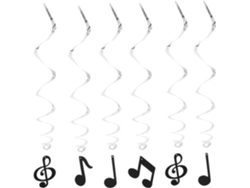 Juego De 12 Adornos Colgantes Con Forma De Notas Musicales, Adornos De Techo.