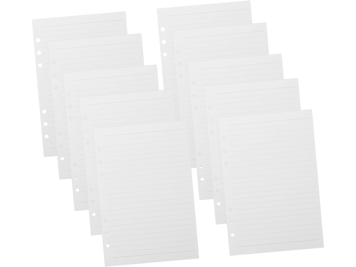 Recambio De 225 Hojas De Papel Rayado Para Agenda, Cuaderno, Carpeta De Anillas Y Diario.