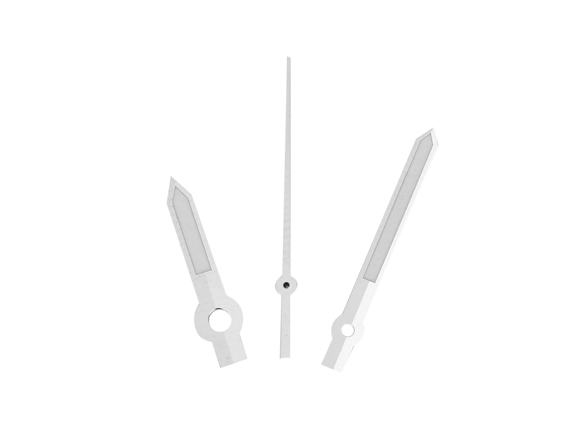 M005 Agujas Para Reloj De Hombre, Hora, Minuto Y Segundo, Compatibles Con Movimiento Eta2836, Color Plata.