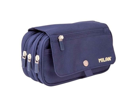 Estuche Escolar MILAN Serie1918 Azul 13x24x10 cm