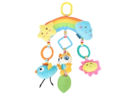 Colgante De Peluche Para Asiento De Coche De Bebé Con Clip, Arcoíris Sensorial Educativo